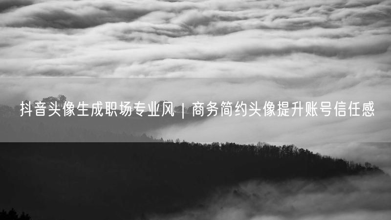 抖音头像生成职场专业风｜商务简约头像提升账号信任感