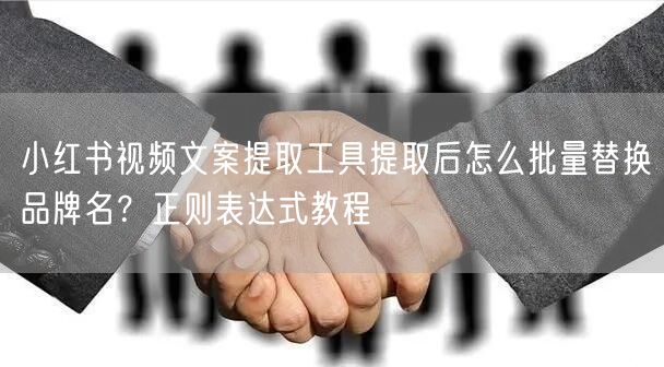 小红书视频文案提取工具提取后怎么批量替换品牌名？正则表达式教