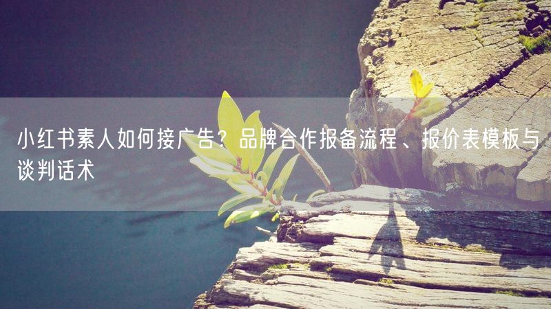 小红书素人如何接广告？品牌合作报备流程、报价表模板与谈判话术