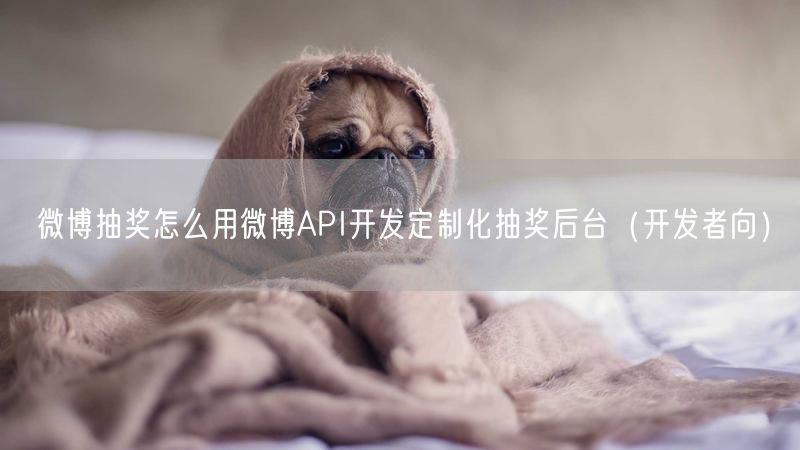 微博抽奖怎么用微博API开发定制化抽奖后台（开发者向）