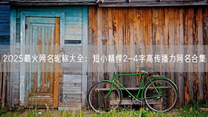 2025最火网名昵称大全:短小精悍2-4字高传播力网名合集